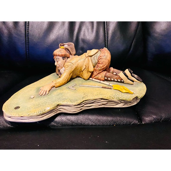 Vintage 1974 Naturecraft No. 840 Golfer Statue England Hand-Painted Dunlop Golf - Picture 2 of 5